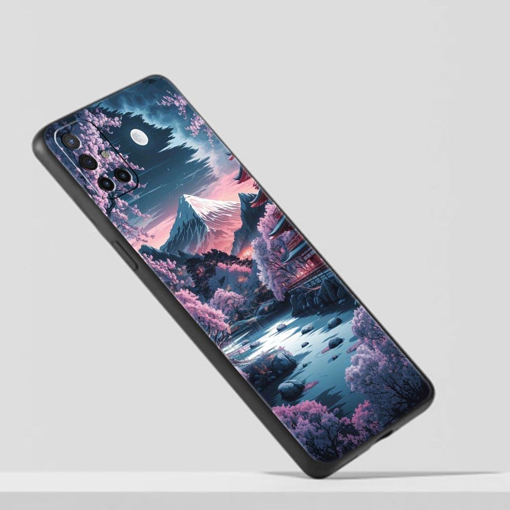 Pink Sunset Mountain Phone Case For Oneplus 13R 13 12R 11 10T 10R Nord N100 N200 N10 10 9 9R 9RT CE 3 2 Z Pro 5G Soft TPU Cover