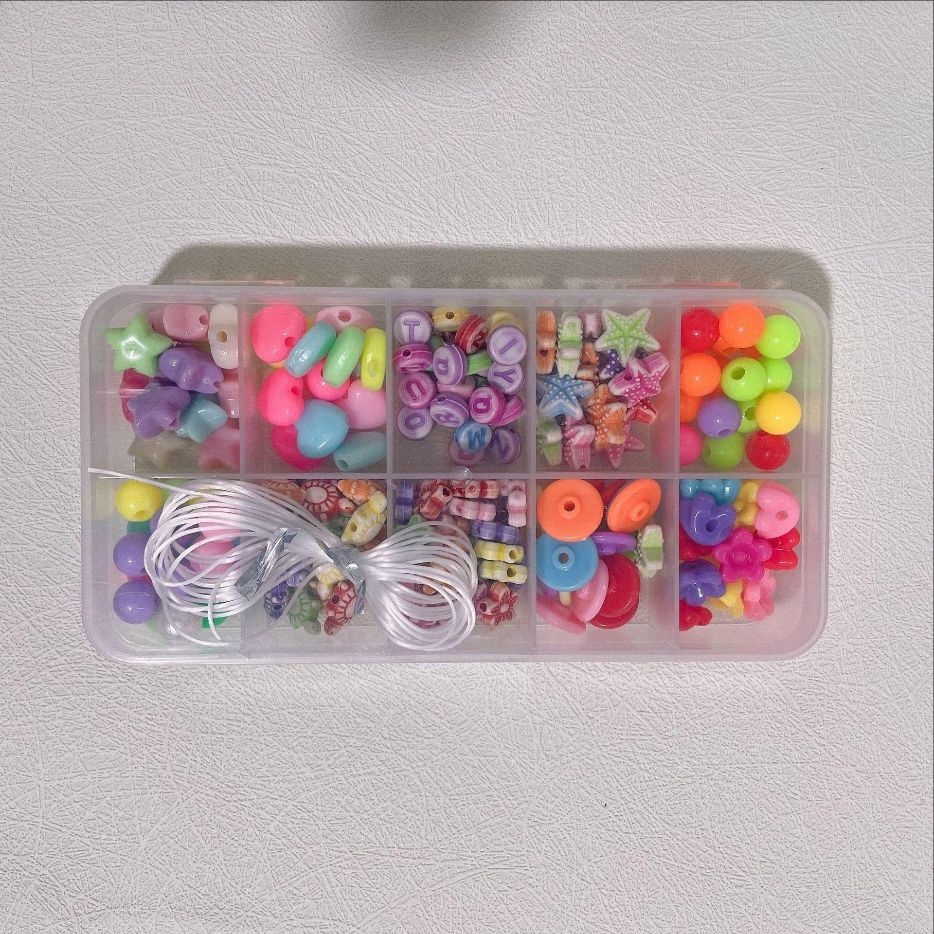 

Cross-border Creative Bead Set for Kids - DIY Bracelet Kit and Gift Box for Girls