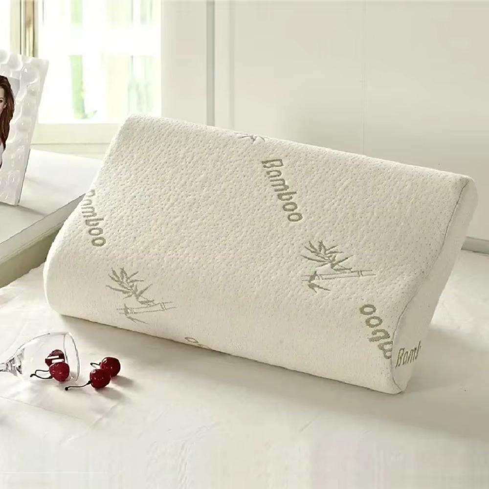 Slow Rebound Bamboo Fiber Pillow Health Care Orthopedic Pillows New Memory Foam Pillow  Home