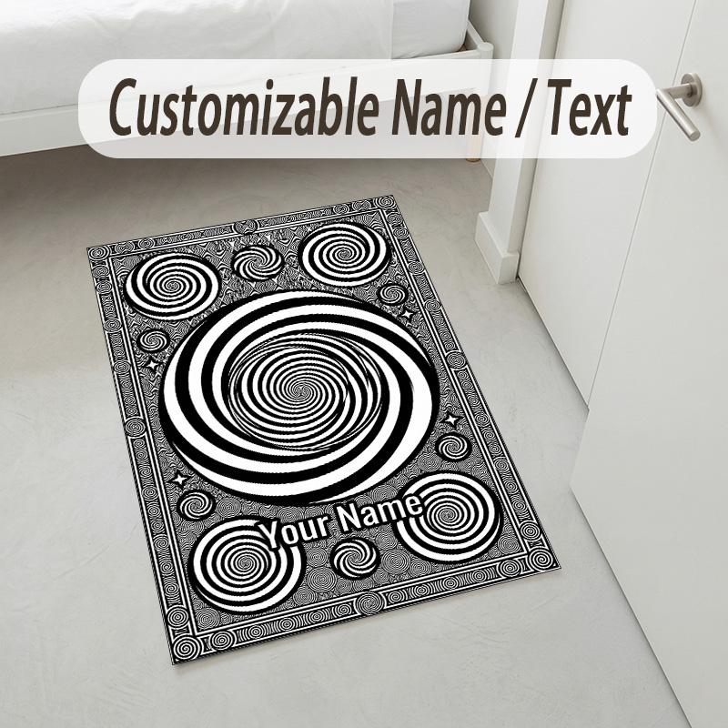 Hummingbirds Tropical Theme Soft Crystal Velvet Rug Custom Name & Text Print Non Slip Floor Rug for Bedroom Living Room