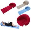 Inflatable Lounger with Head Rest Flocking Air Couch Ergonomic Portable Beach Chair Camping Air Bed for Camping Beach