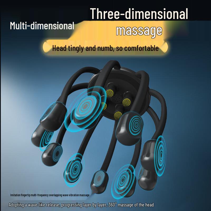 HEZHENG Wireless Multi-dimensional Head Massager