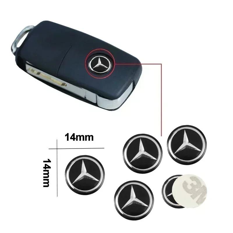 For Mercedes Benz AMG CLA W206 W220 W211 W212 W210 W221 W222 Accessories Car Remote Key Sticker Aluminum Emblem Decoration Decal