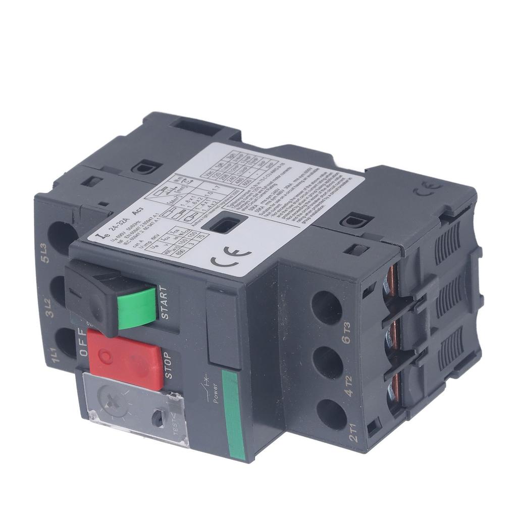 Motor Circuit Breaker DIN Rail Mount Reliable Manual Motor Starter Button AC690V GV2?ME32 24?32A