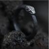 Dark Pioneer Retro Gothic Punk Black Articulated Snake Ring Personalized Street Niche Creative Trendy Fashion Party Gift Zircon