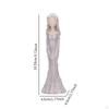 Lady Figurine Arts Gifts Collectible Resin for Dinning Room Bedroom Tabletop Gray