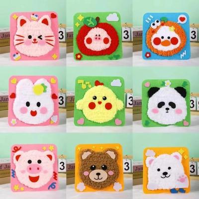 Sewing Needle and Thread Painting DIY Embroidery Doll Set Cartoon Animal Felt Sewing Kit  Kids