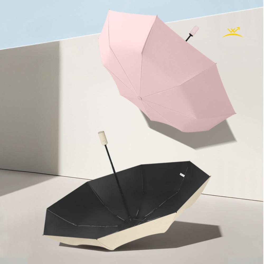 Lightweight Umbrella Automatic Advertising Small Umbrella Large Folding Wind Resistant Portable Three Fold Sunny Rainy Dual Use