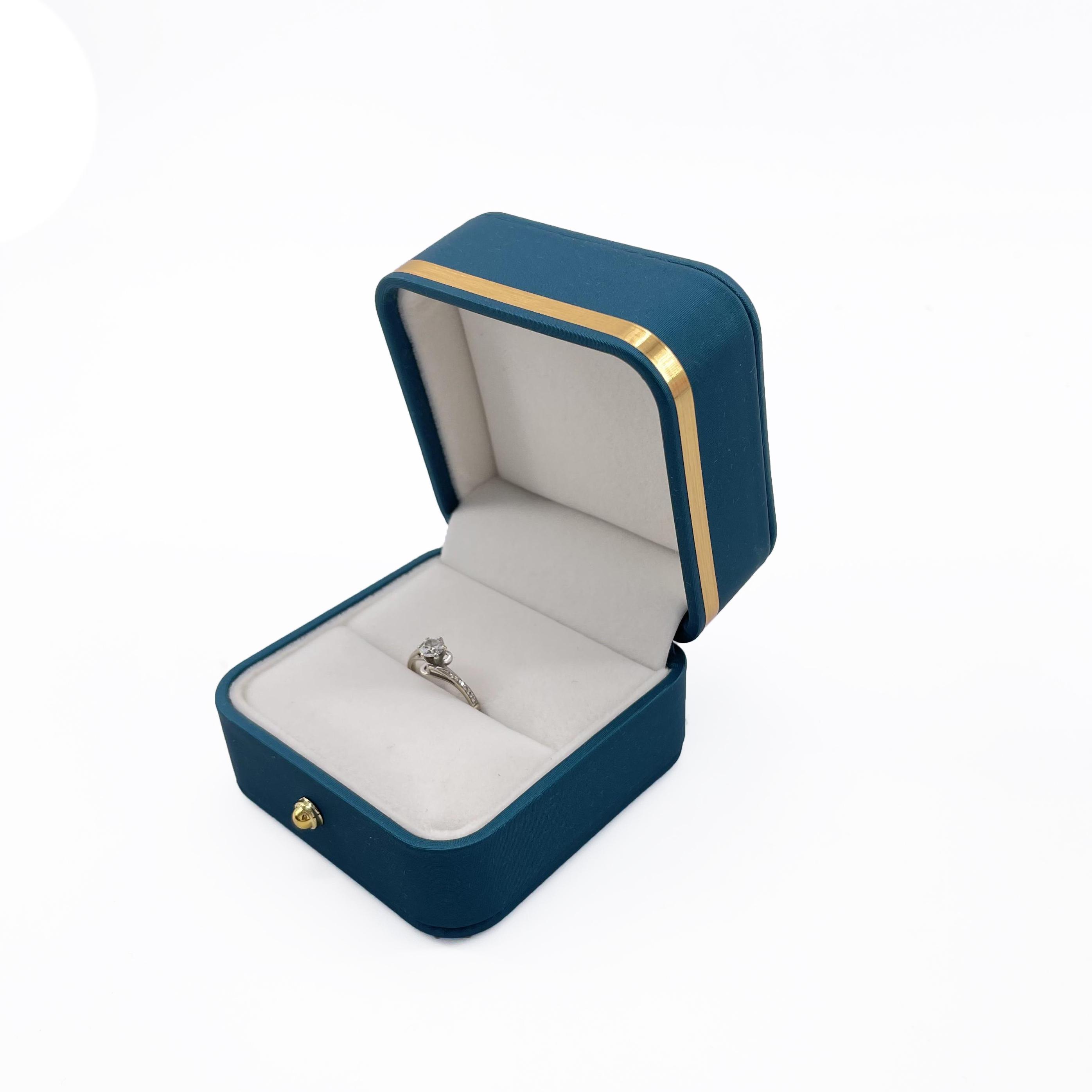 Exquisite Custom Made Ring Box Luxury Multi-colored Ring Box Velvet  High Quality Customized Creative Ring Box Leather&Velvet