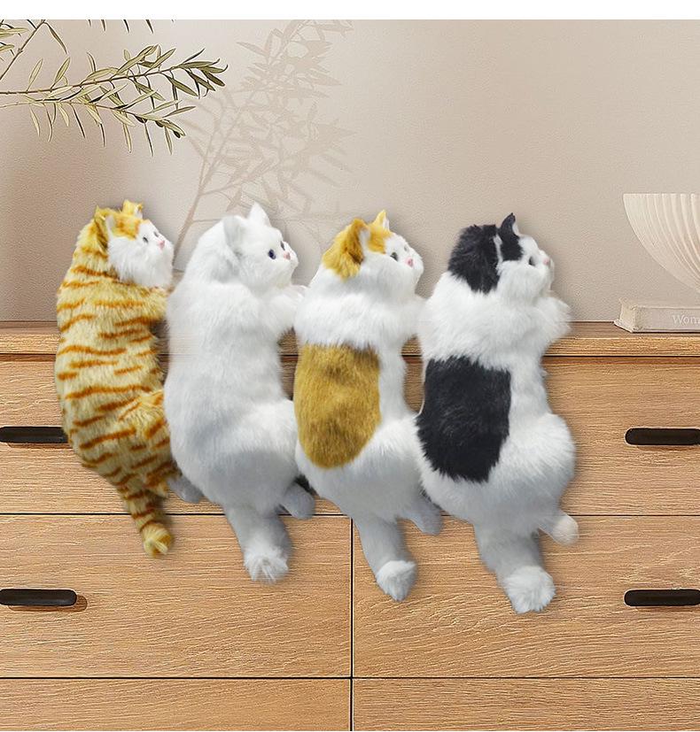 Realistic Hanging Cat Ornament for Home Decoration