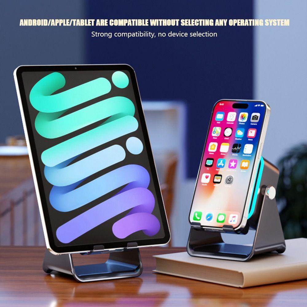 Auto-induction Bluetooth Speaker RGB Ambient Light Phone Stand  Compatible with Most Phones