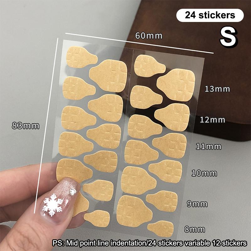 240Pcs/10 Sheets Kraft Paper Double Side Jelly Glue Full Cover Nail Adhesive Tabs False Nails Sticker For Handmade Press On Nail