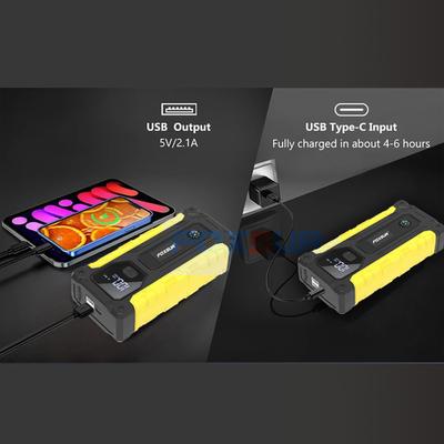 FOXSUR Jump Starter Car Battery 12V Jump Starter Portable Power Bank, Compass, Illumination,