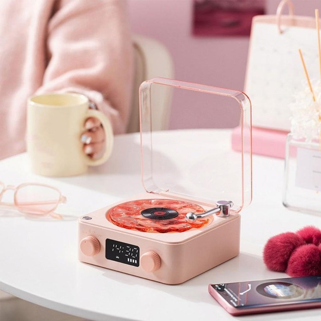 Retro Vinyl Record Player White Noise Bluetooth Turntable Speaker Portable Stereo Sleep Aid Wireless Surround Sound System