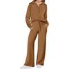 Autumn Fashion Casual Sports Set: Zippered Long-Sleeve Women's Sweatshirt and Wide-Leg Pants Two-Piece Set