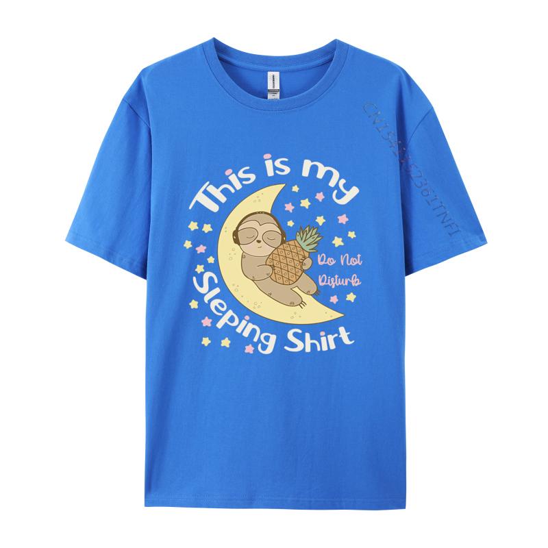 This Is My Sleeping Sleepy Sloth Moon T Shirts Men Harajuku T Shirt Cotton Oversized Unique Tees Tops Fast Shipping