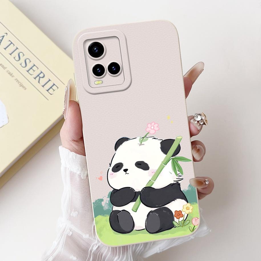 For Vivo Y33s Case V2109 Shockproof Cover Cute Dinosaur Panda Fundas Cases For Vivo Y21 2021 Y21A Y21S Y21T Y33T VivoY33s Bumper