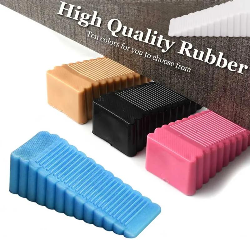 Safety Silicone Door Stop Block Wedge Stop Door Stopper Home Offices Door Rear Retainer Impact Stopper Rubber Stops No Drill