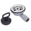 Marine Sink Drain 70mm Right Angle Double Layer Filtration 52-65mm Installation Aperture Boat Sink Drain with 1.5m Downpipe