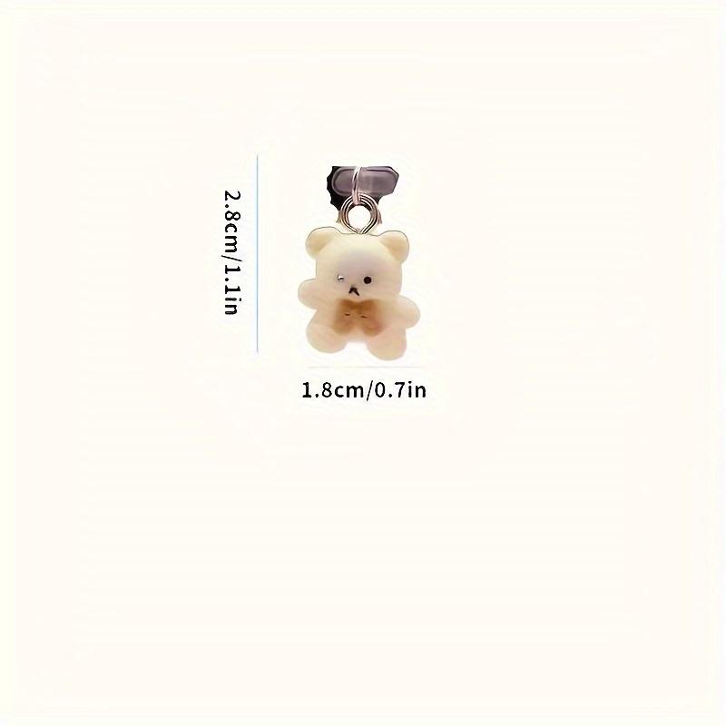 2/1 PCS INS Cartoon Bear Dust Plug Pendant Universal Decorative Accessory For Android iPhone And Headphone Charging Ports