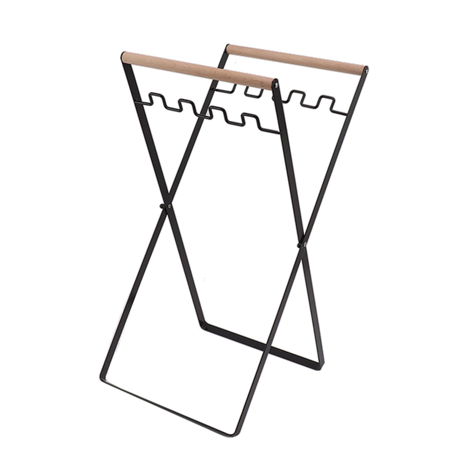 

Foldable Iron Wire Frame Trash Rack Prevents Rusting Portable Waste Sorting Bin for Outdoors Camping with 2 Garbage Bag