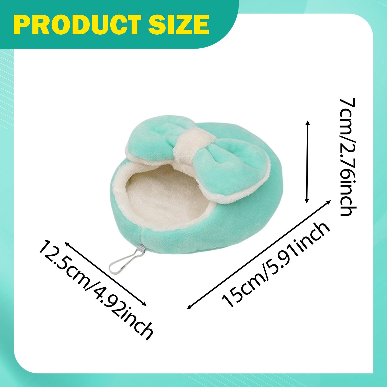 

Hamster Bed Winter Warm Guinea Pig House Soft Cute Small Animal Habitat Sleeping Pouch for Rat Chinchilla Pet Supplies зелёный