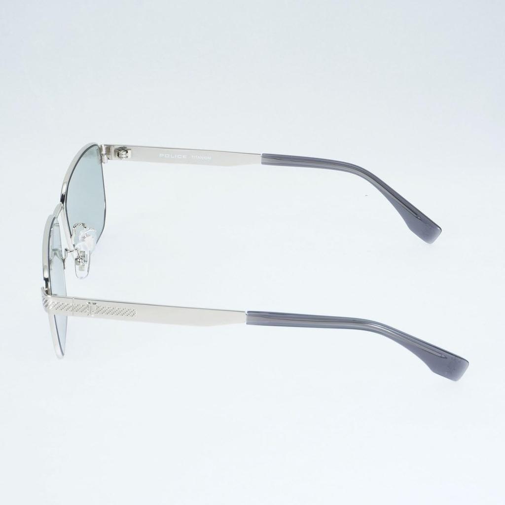 POLICE sunglasses for SPLT66J 57 Japan square men, 0583, size, model, titanium, frame.
