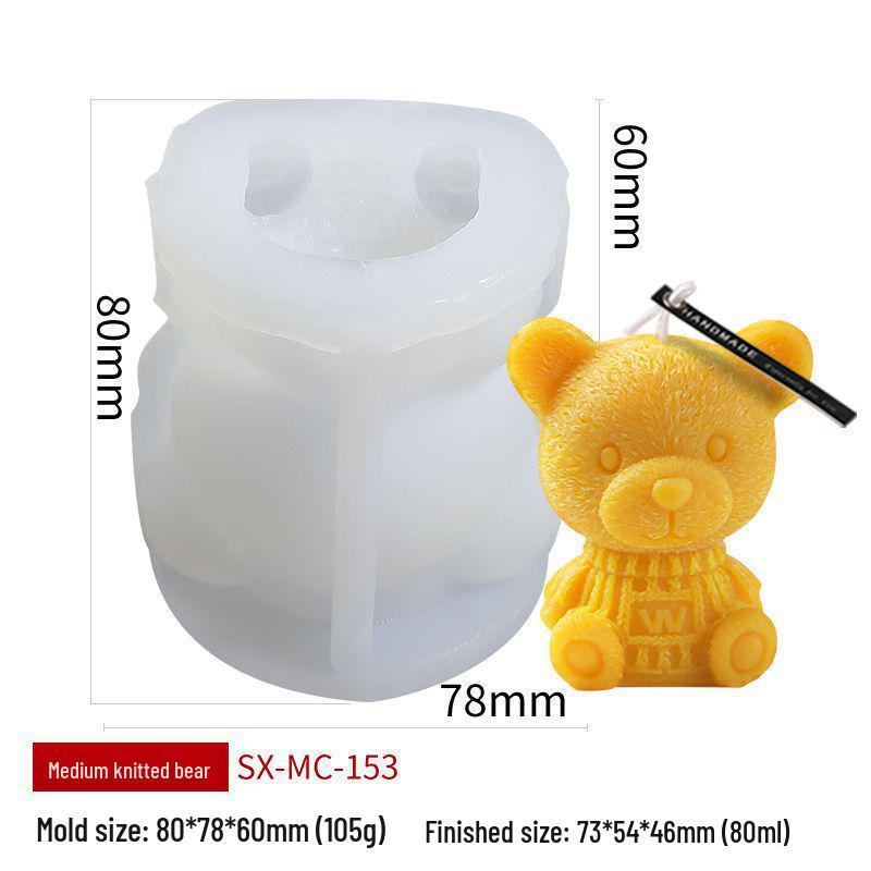 Sanxin Kleiner Bär Silikon Eiswürfel- & Mousseform für DIY Milchtee & Kaffee