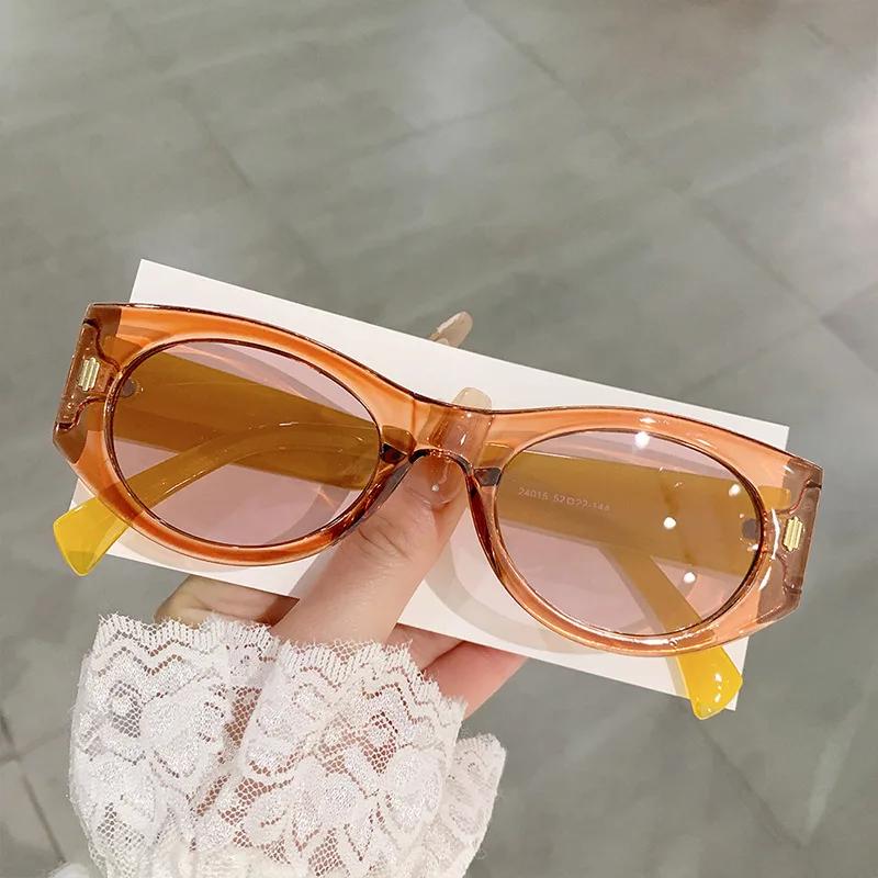  New Fashion Cat Eye Women Luxury Sunglasses Retro Rivets Men Gradient Shades UV400 Sun Glasses