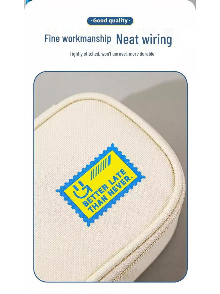 Wide Oxford Cloth Multi-layer Pencil Case - Large Capacity Stationery Bag for School Supplies