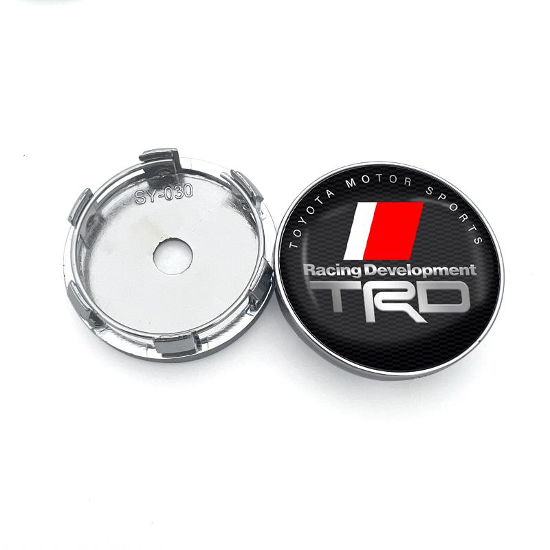Pro Toyota TRD Camry Corolla Yaris Chr Auris Avensis T25 GR 4ks 60mm Středová krytka náboje kola auta Krytka středu ráfku Krytka proti prachu Emblém