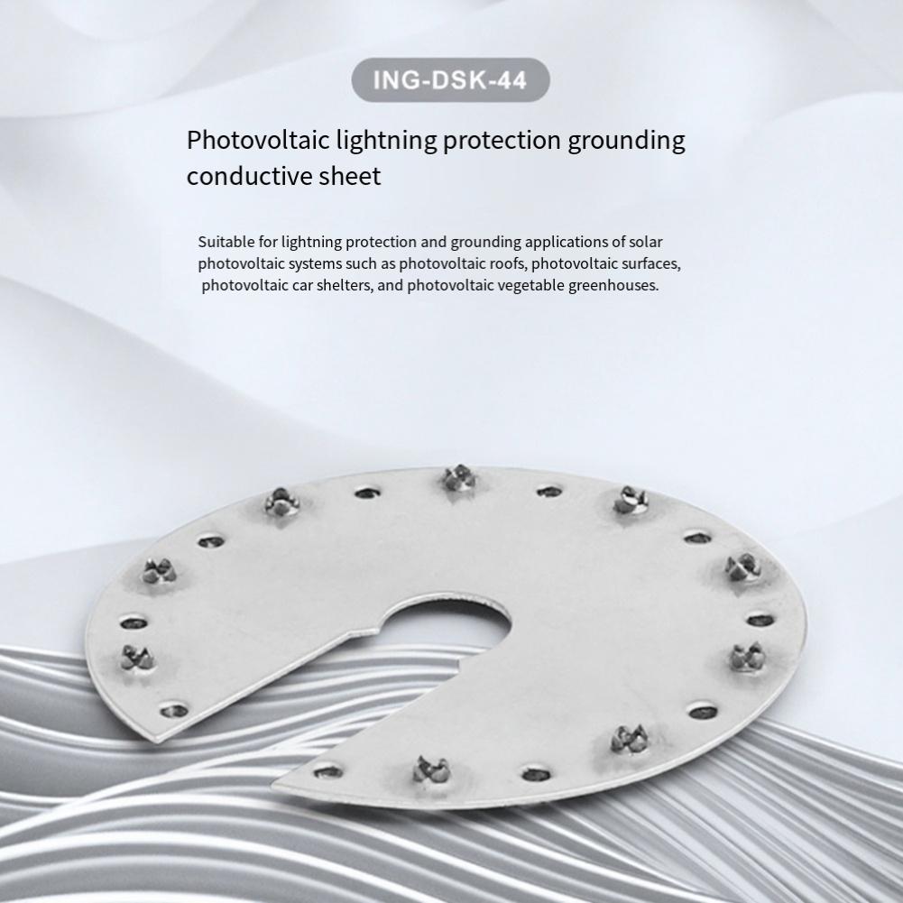 50PCS Solar Panel Mounting Grounding Clip Stainless Steel Photovoltaic Grounding Plate Washer Spacer For RVs Trailers