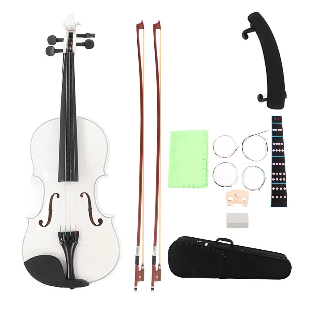 Violins Kit Wooden Violin Beginner Pack with Bow Rosin Violin Bag for Students Adults