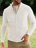 Men's Outdoor Casual Loose-fitting Stand-up Collar Zipper Cardigan Sweater Long-sleeved Knit Jacket