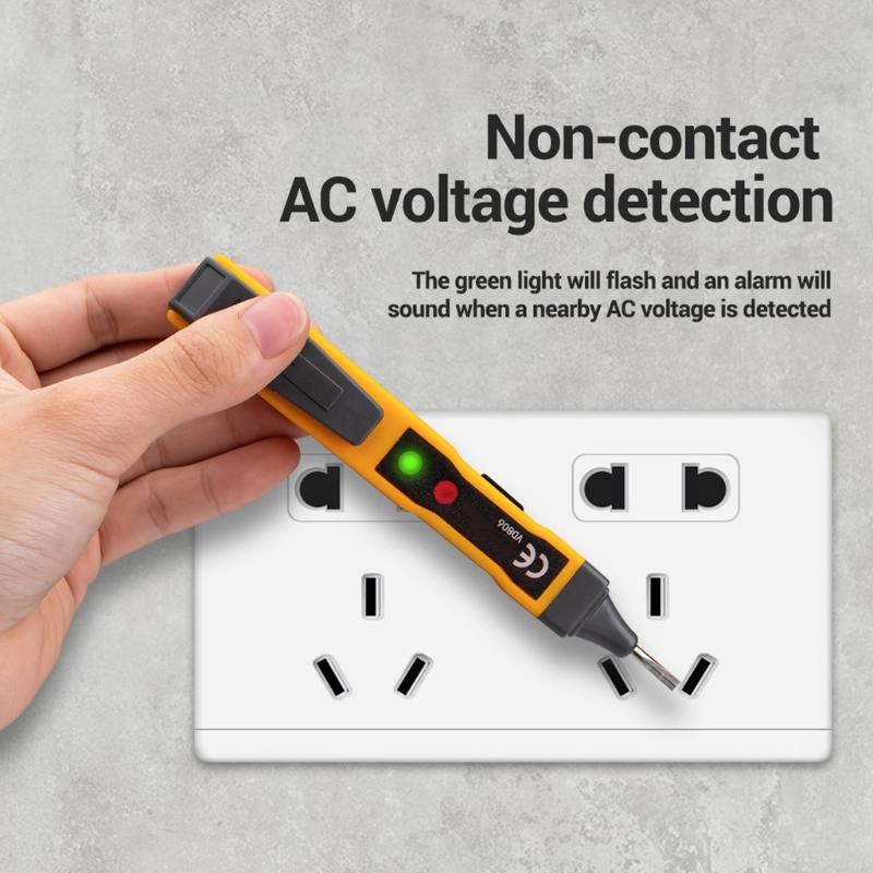 Sound Light AC/for DC Voltage Detector Electric Non-contact Pen Tester Continuity Battery Test Pencil VD806