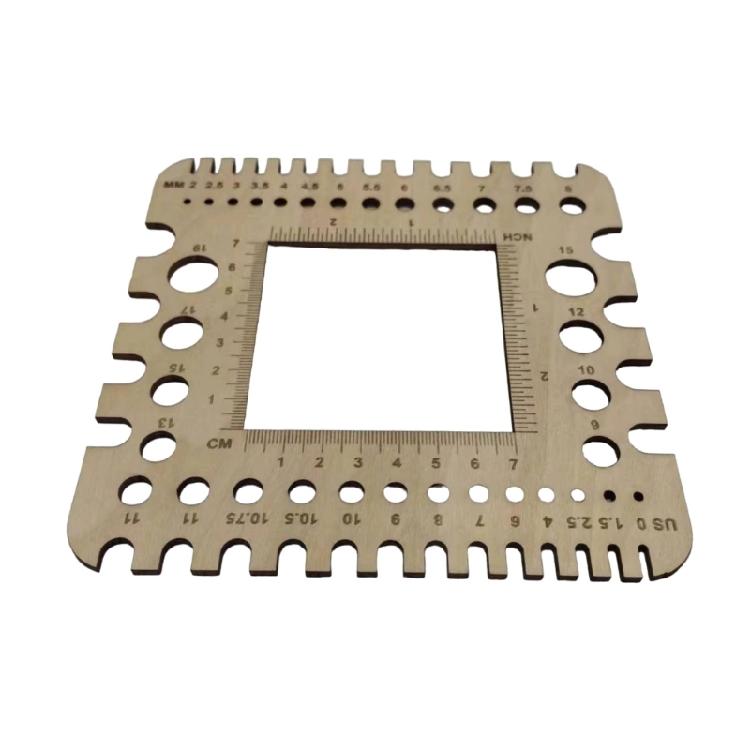 Wood Crochet Yarns Knitting Gauge Knitting Needle Measuring Tool