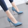 Versatile high heels women's new thin heels shallow mouth pointed shoes spring and autumn girls single shoes