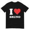 Red Heart I Love Bruno Tshirt