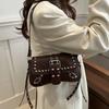 American Style Y2K Armpit Bag Sweet Cool Underarm Bag Casual Rivet Shoulder Bag  Spicy Girls