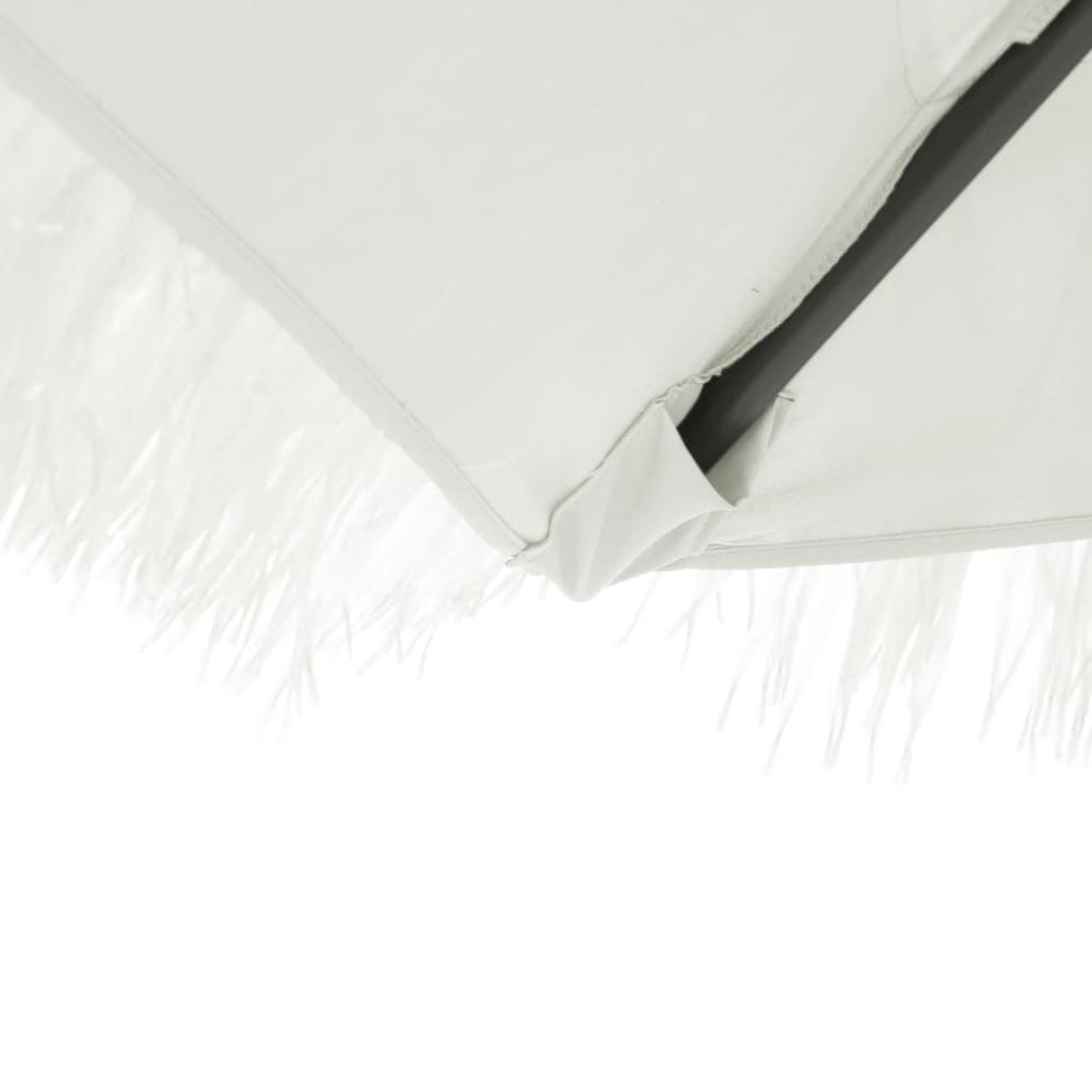 White Sun Umbrella with Steel Pole 223 x 223 x 213 cm