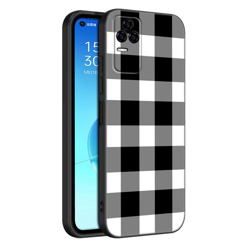 Czarne Białe Kraciaste Zebra Etui na Telefon Dla Xiaomi POCO F2 F3 M2 M3 M4 X3 X4 Pro NFC F4 GT 5G F1 X2 C3 C31 C40 M5S TPU Czarny Pokrowiec