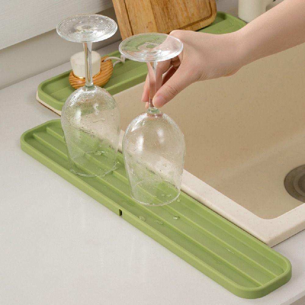 Flexible Countertop Drying Mat Non Slip Tableware Draining Pad Cutting Board Rack  Drying Area