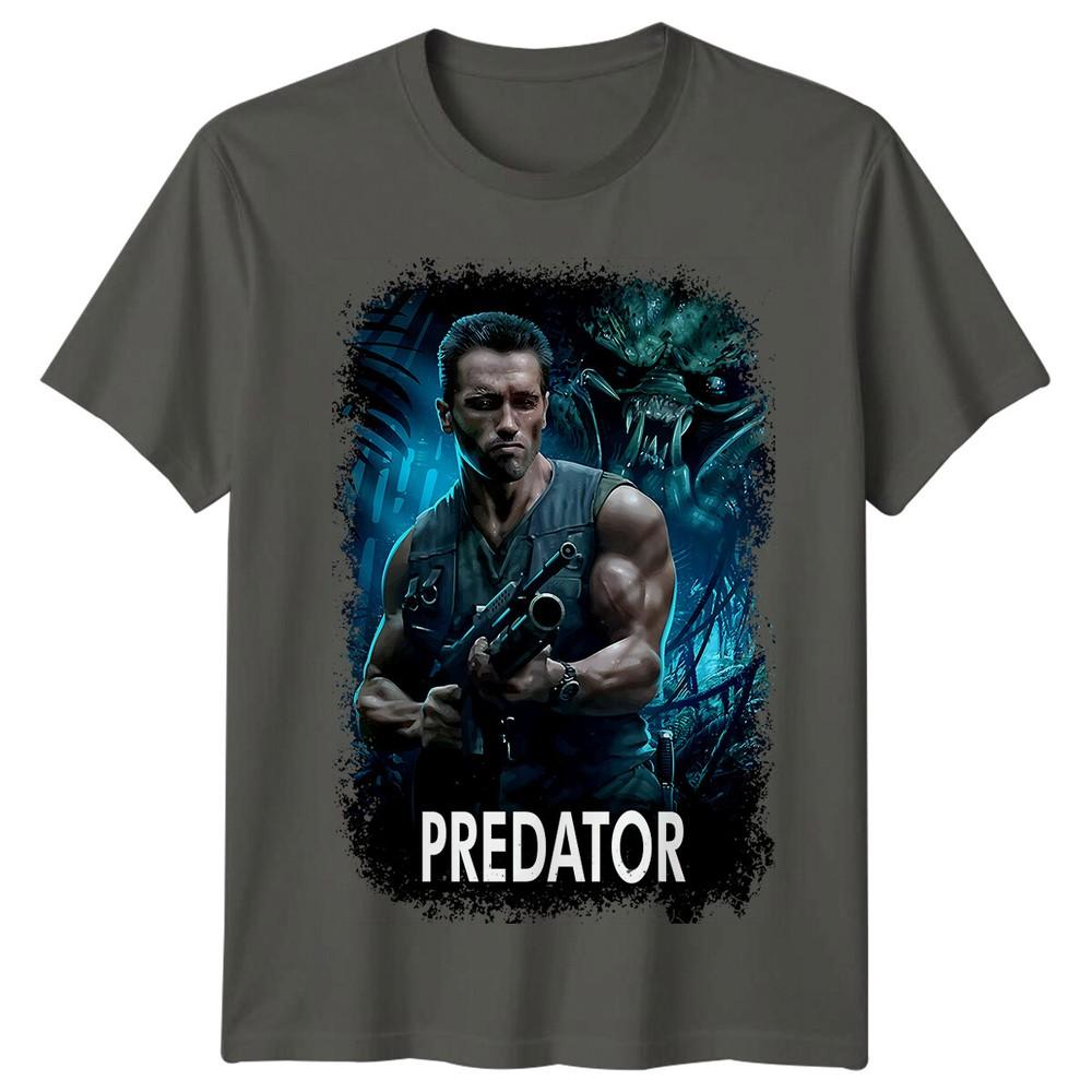 Predator 1987 Movie Poster Inspired Tshirt Retro 80s Tee Unisex