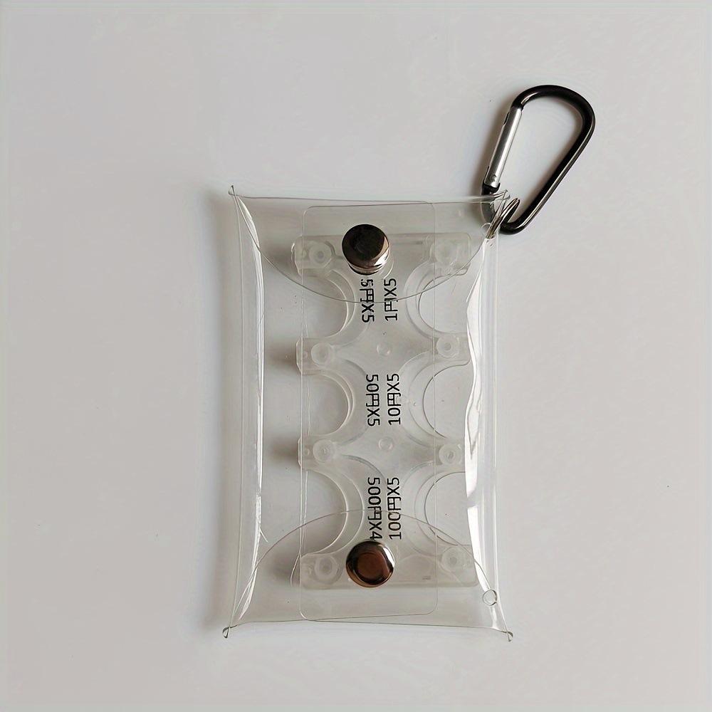 

Japanese coin storage bag, small wallet, coin storage clip, Japanese yen classification anti-loss clip, travel small purse прозрачный