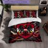 Austria Football Pattern 3 Pieces Bedding Set Soft Microfiber Duvet Cover with Pillow Cases for Bedroom