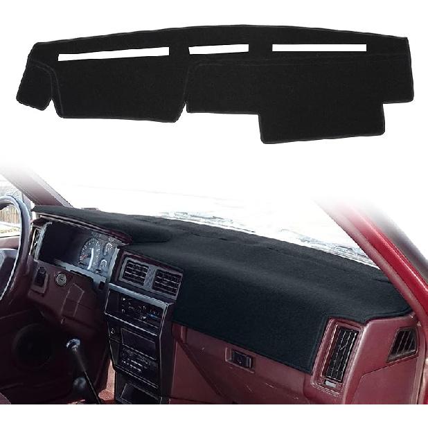 Dashboard Cover Dash Cover Mat Pad  Fit For Nissan Pathfinder D21 Hardbody Pickup Truck 1986 1987 1988 1989 1990 1991 1992 1993 (Black)