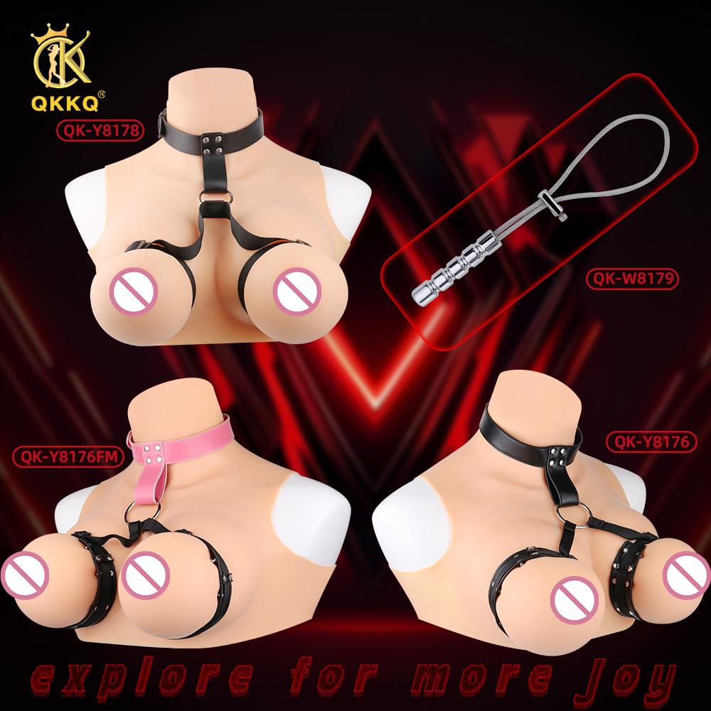 QKKQ Leder Brustgeschirr Korsett – Erotische Bondage-Bekleidung für SM Nippel Folter, Vorspiel und Dominanz.