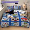 3pcs Donald Duck & Friends Character Printed Quilt Set Soft and Comfortable Quilt Cover for Bedroom, Guest Room Bedding Set