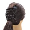 1/4Pcs Women Wooden Beaded Hair Combs Handmade Stretch Double Side Clips Salon Combs Bun Maker Hair Accessories