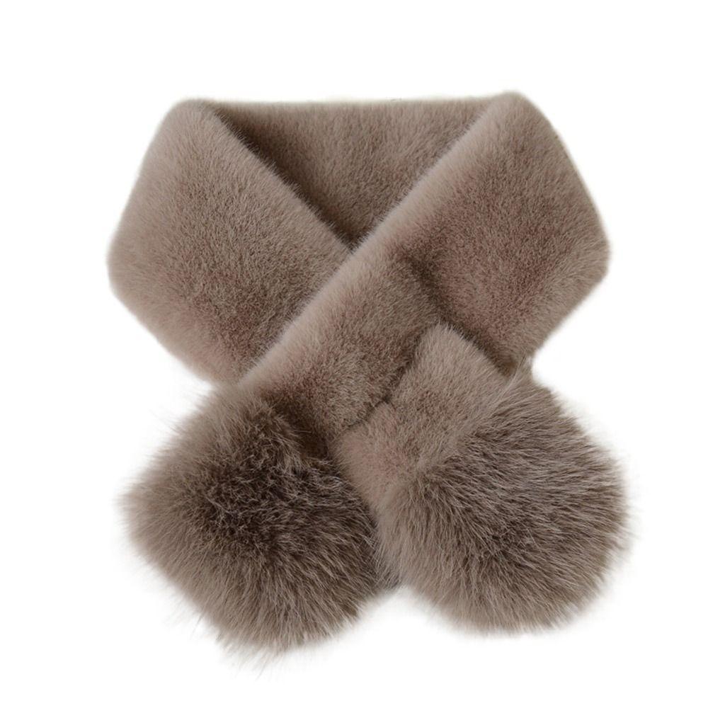 Winter Warm Solid Color Korean Winter Scarf Soft Soft Women Girls Scarf Faux Mink Fur Warm Neck Warmer Winter Season